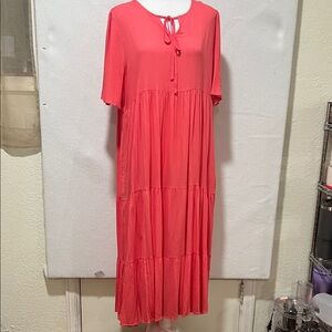 SWEET SALT Chic Coral Maxi Dress